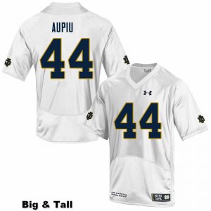 Notre Dame Fighting Irish Men's Devin Aupiu #44 White Under Armour Authentic Stitched Big & Tall College NCAA Football Jersey NFJ2799UU